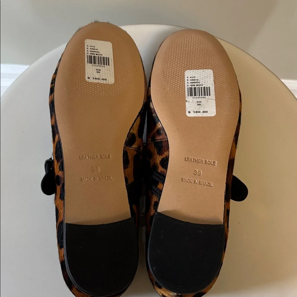 ANTHROPOLOGIE Maeve Calf Hair, Mary Jane Flats , Sz 38. - Picture 8 of 12